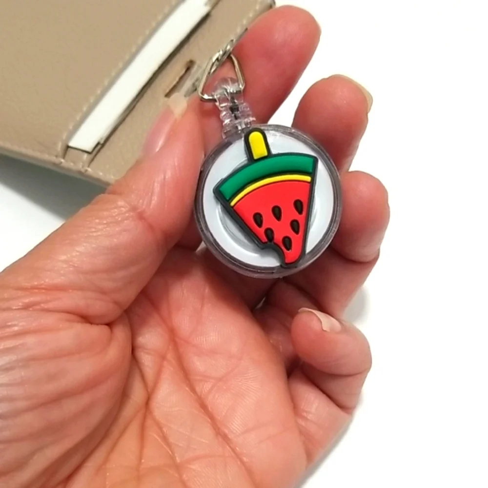 Watermelon Design Retractable Badge Holder Clip on and Snap Closure